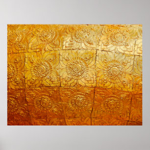 Poster Pasta de latão com padrão abstrato, arte, gráfico