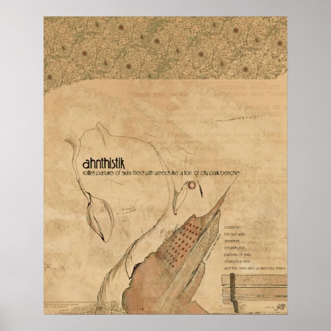 Poster Pastagens Rolando de Grama... (Frente)