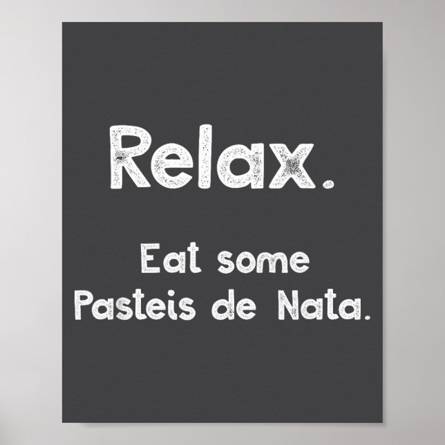Poster Pasteis De Nata Rtuguese Quote Funny Rtugal Food R (Frente)