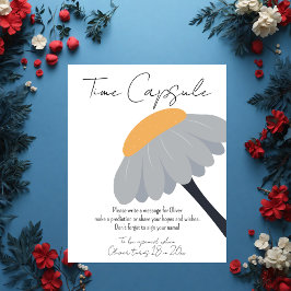 Poster Pastel de Flor da Primeira Festa de aniversário da