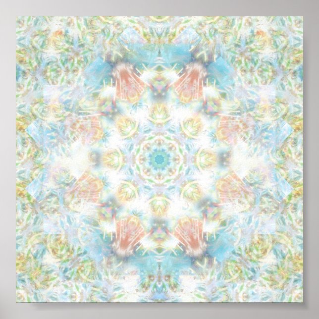 Póster Pastel Flower Mandala (Frente)
