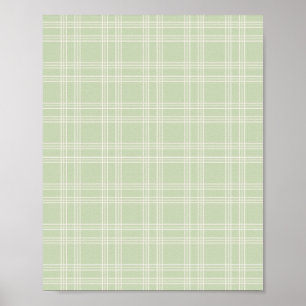 Poster Pastel Green Gingham