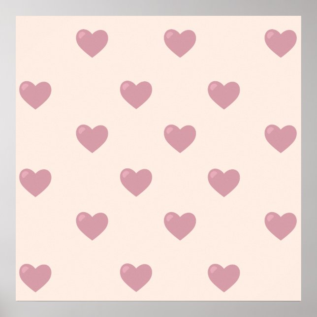 Poster Pastel Love Hearts (Frente)
