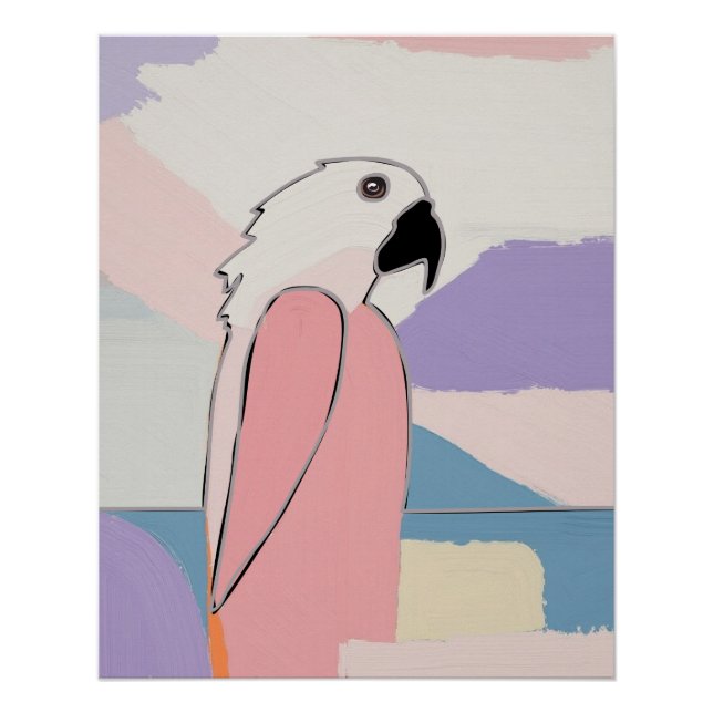 PÓSTER PASTEL PARROT (Frente)
