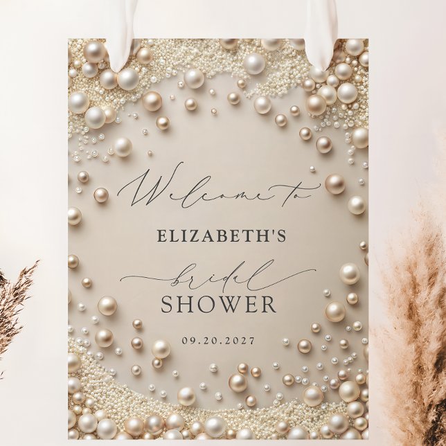 Poster Pastel Pearls com Chá de panela de Ouros Bem-vindo (Criador carregado)