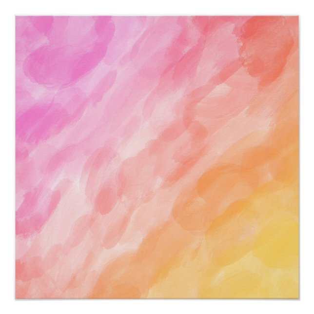 Póster Pastel pintado com aquarela (Frente)