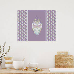 Poster Pastel Purple Oracle Owl