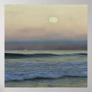 Poster Pastel Rosa e Blue Dalyan Beach Sunset