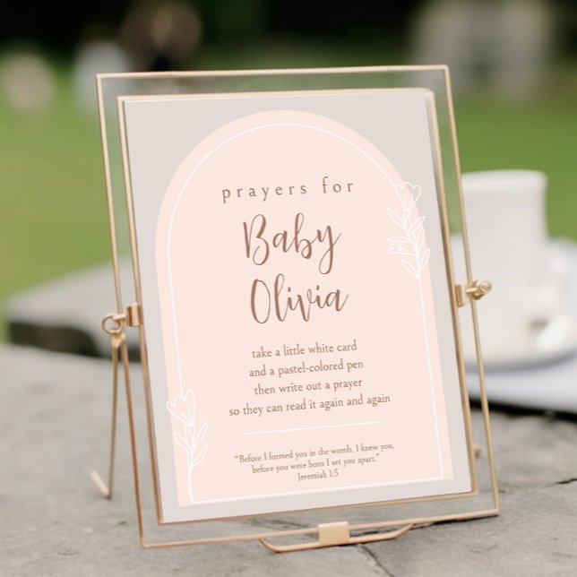Poster Pastel Rosa e Cobre Orações Marrom para Sinais Beb (Criador carregado)