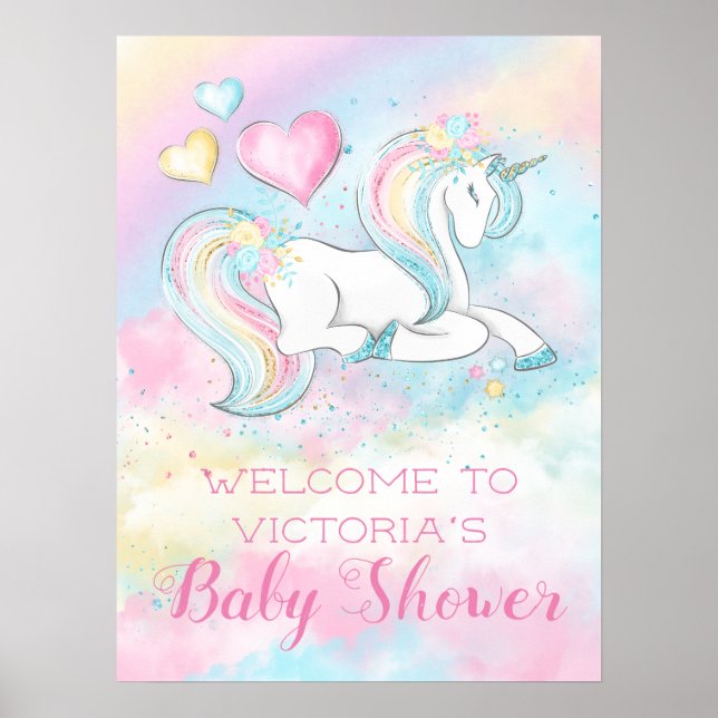 Poster Pastel Unicorn Bebês Invasores (Frente)