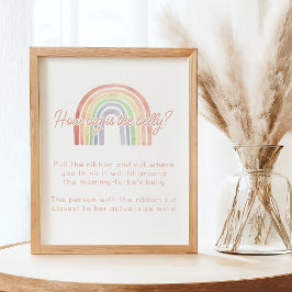 Poster Pastel Watercolor Arco-Íris Quão Grande É O Jogo D