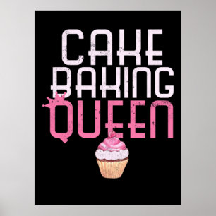 Poster Pastelaria de Cupcake de rainha de bolos