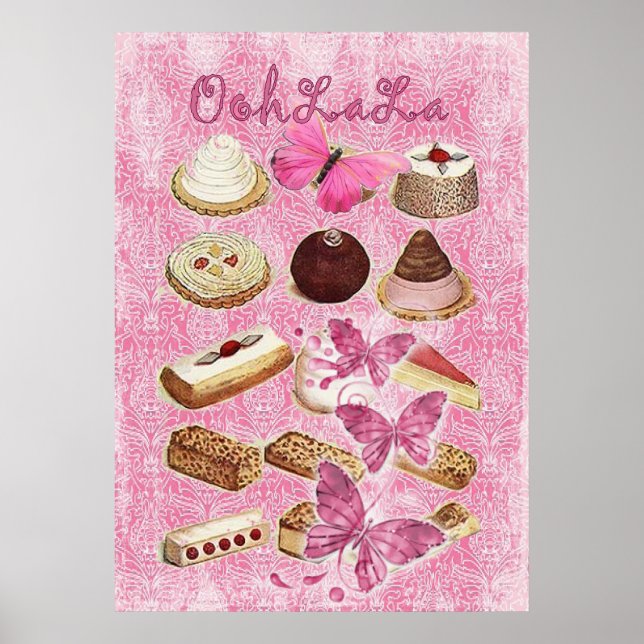 Póster pastelaria francesa bolachas de pastelaria sobreme (Frente)