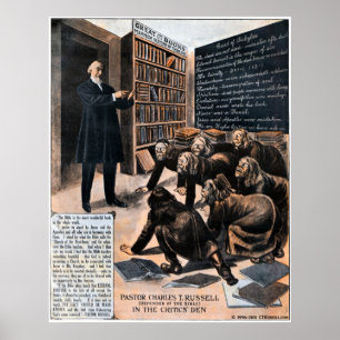 Póster Pastor Russell no antro do crítico