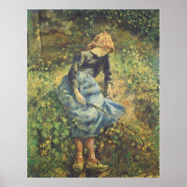 Poster Pastora por Camille Pissarro, Arte Fina Antiga (Frente)