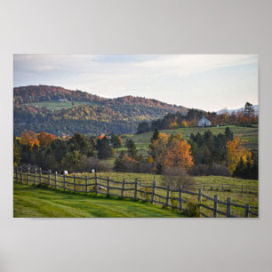 Poster Pastoral Vermont no outono
