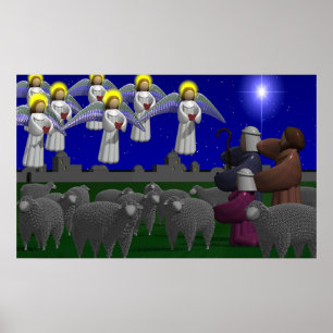 Póster Pastores e anjos