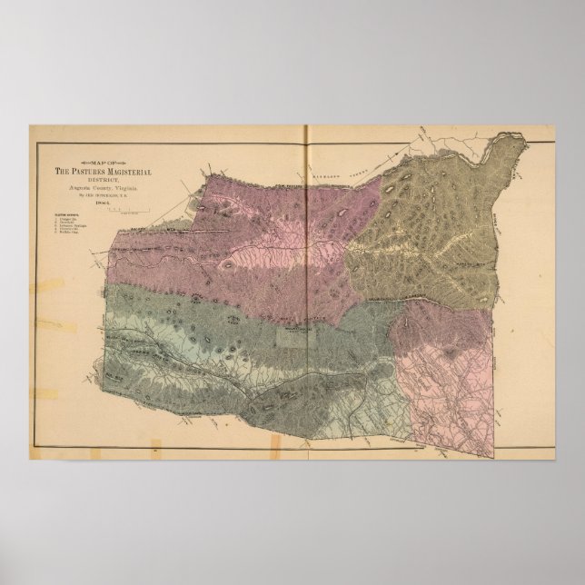 Póster Pastures, distrito de Augusta (Frente)