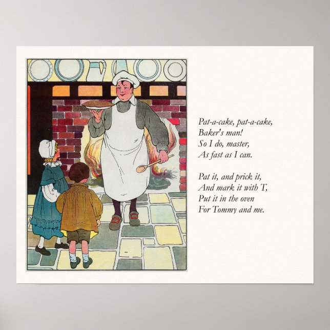 Poster Pat-a-cake, pat-a-cake, homem de Baker (Frente)