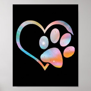 Poster Pata-Cão Imprime Psicodélica Tie Dye Buldogue Ingl