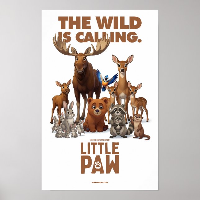 Poster Pata Pequena "O Selvagem Está Chamando" (Frente)
