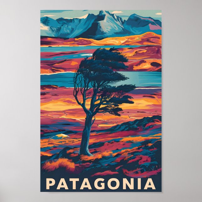 Poster Patagônia Argentina - Familiar Viagem (Frente)