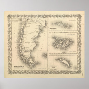 Póster Patagonia grupo sul de Orkney ou de Powell