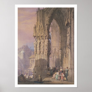 Póster Patamar da catedral de Regensburg