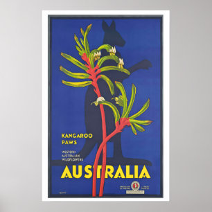 Poster Patas de Canguru da Austrália Austrália Ocidental