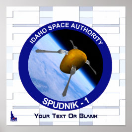 Poster Patch da Missão de Satélite Idaho Spudnik
