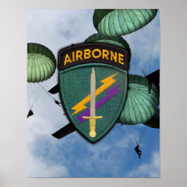 Póster Patch de Assuntos Civis do USACAPOC Especial Ops I