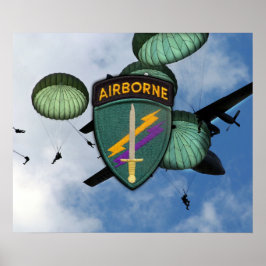Póster Patch de Assuntos Civis do USACAPOC Especial Ops P