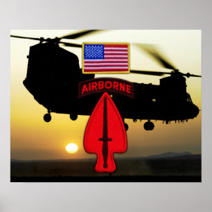 Póster Patch de Vets de Ops Especiais do USASOC
