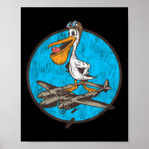 Poster Patch Do Piloto De Combate Da 2ª Guerra Mundial Pa