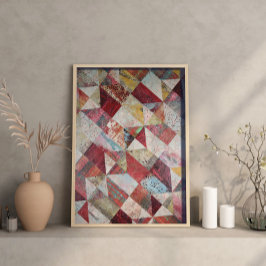 Poster Patchwork Botânica do Abstrato moderno