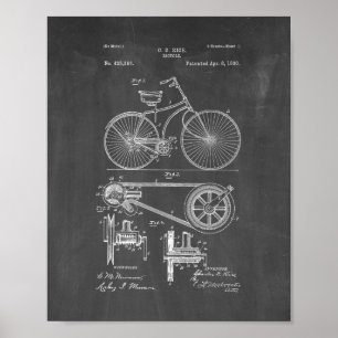 Póster Patente da bicicleta - quadro