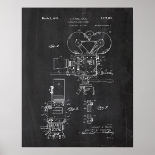 Poster Patente da câmera de filme