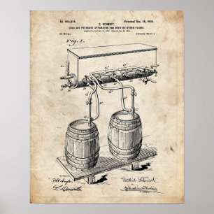 Poster Patente da cerveja