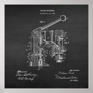 Poster Patente da Máquina de Comprimidos Pharmacy Impress