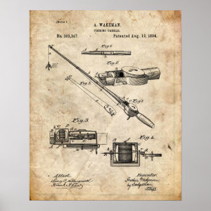 Poster Patente da pesca