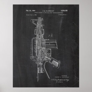 Poster Patente da pistola da arma Ar-15