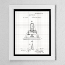 Patente das luzes elétricas Vintage Edison