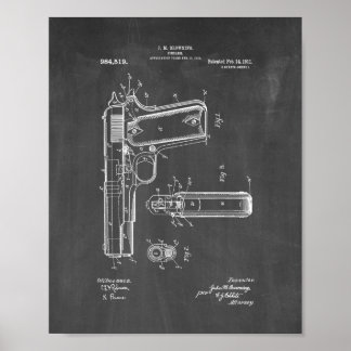Poster Patente de Arma Colt 1911 - Quadro
