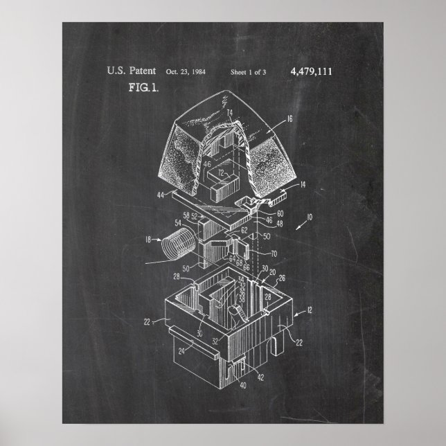 Poster Patente de chave do teclado mecânico (Frente)