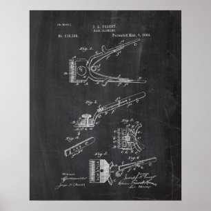 Poster Patente de Clippers do cabelo