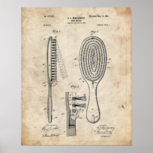Poster Patente de escova de cabelo