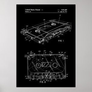 Poster Patente de fita cassete