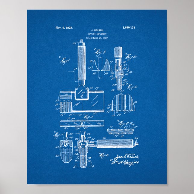 Póster Patente de implementação de gravação - Blueprint (Frente)