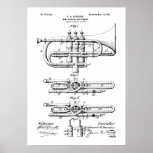 Poster Patente de Instrumentos Musicais De Vento