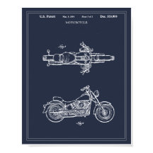 Patente de motocicleta da Arte Blueprint da viagen